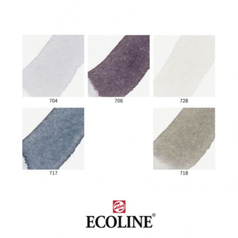 Set 5 Marcadores Acuarela Ecoline Colores Gris-2