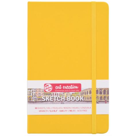 Libreta Art Creation Amarillo Dorado 13x21cm 140gr 80hjas.-0