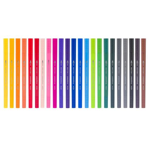 Marcadores Punta Fina/Pincel Bruynzeel 24 Colores-1