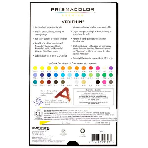 Set 36 Lápices de Colores Prismacolor Verithin-4