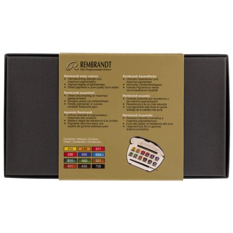 Acuarela En Pastillas Profesional Rembrandt Set 12-2