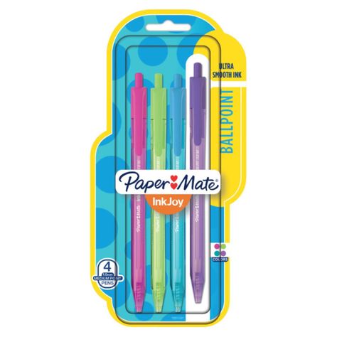 Boligrafo Retractil Inkjoy Paper Mate Surtido Blister X4-0