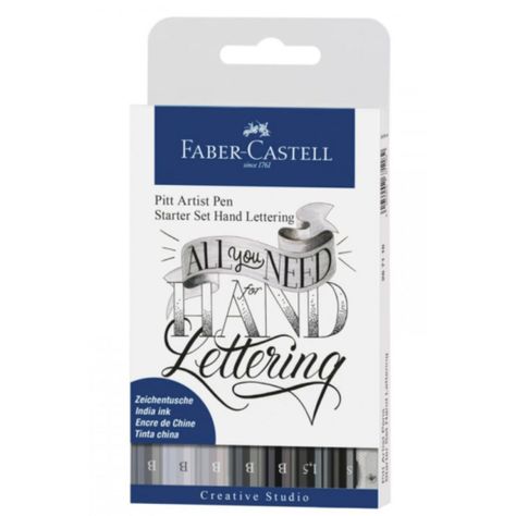 Set Marcadores Pitt Artist Pen Faber Castell Hand Lettering-0