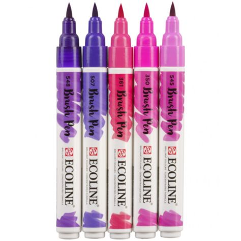 Set 5 Marcadores Acuarela Ecoline Colores Violeta-1