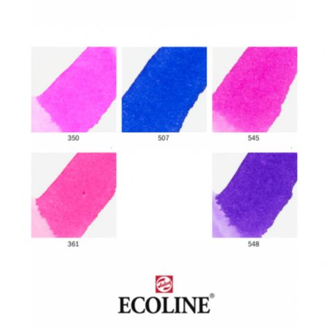 Set 5 Marcadores Acuarela Ecoline Colores Violeta-2