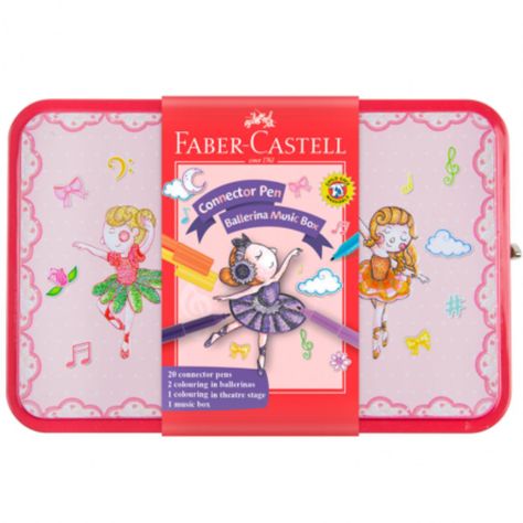 Set Bailarina Musical 20 Marcadores Connector Faber Castell-0