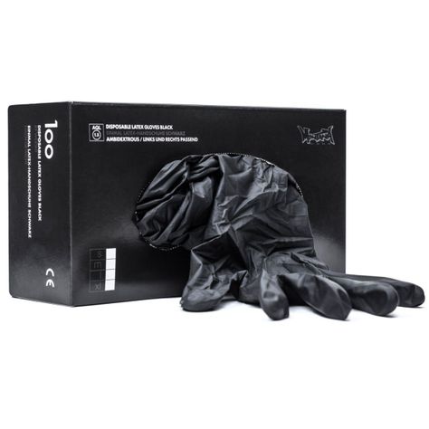 Guantes De Latex Negros Montana Talla XL Caja 100 Unidades-1
