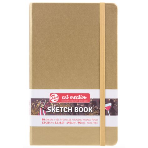Libreta Art Creation Dorada 13x21cm 140gr 80hjas.-0