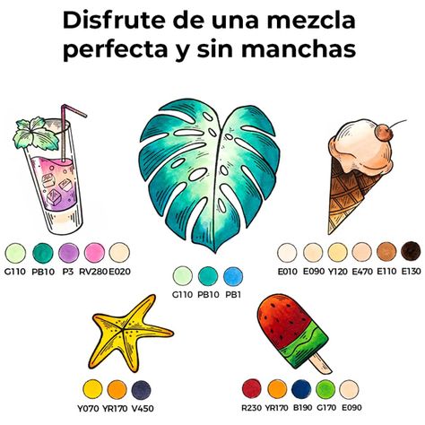 Marcadores al Alcohol Ohuhu Honolulu 6 Colores Pastel-3