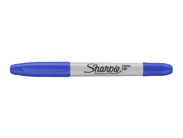 Marcadores Sharpie Doble Punta Azul 12 Unidades-1