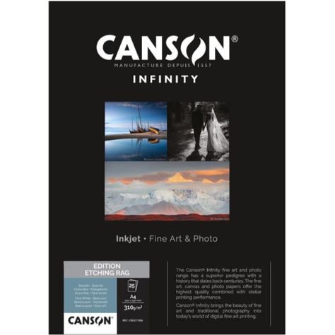 Papel Canson Infinity Edition Etching Rag 310gr Mate A4 25h-0