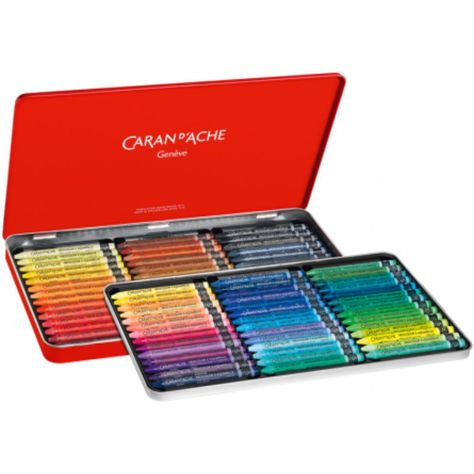 Pasteles De Cera Neocolor II Caran d Ache Set 84 Colores-0