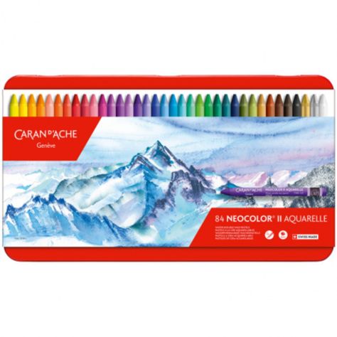 Pasteles De Cera Neocolor II Caran d Ache Set 84 Colores-1