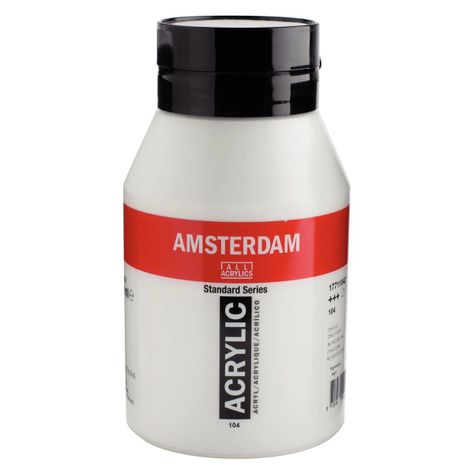 Acrílico Amsterdam Serie Standard 1000ml 104 Blanco Zinc-0