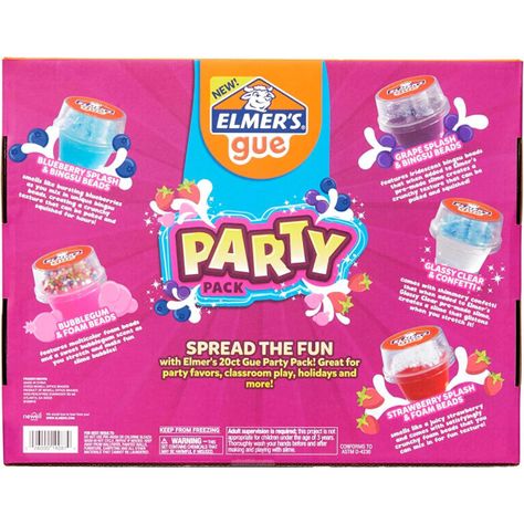 Kit Party Pack Elmers Con 20 Mini Slimes Surtidos-7