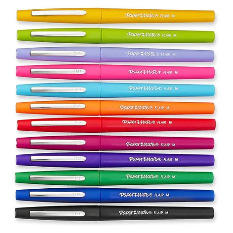Marcadores Paper Mate Flair 12 Colores Sutidos-1