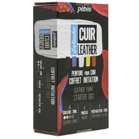 Pintura para Cuero Pebeo Setacolor Set 5 Colores x 20ml-1
