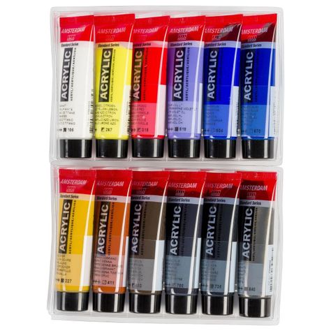 Acrílico Amsterdam Pack 12 Colores 20ml Paisaje Urbano-2