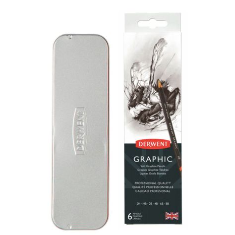 Lápices Grafito Derwent 6u. 6 Graduaciones-0