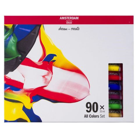 Acrílico Amsterdam Pack 90 Colores 20ml Selección General-0