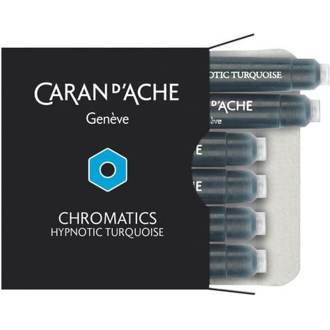 Cartucho de Tinta Caran d Ache Turquoise 6 Unidades-0