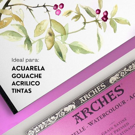 Block Papel Acuarela Arches 300gr Grano Satinado 18x26cm-3