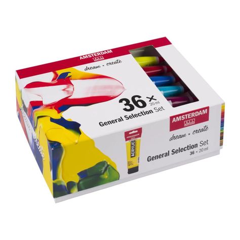 Acrílico Amsterdam Pack 36 Colores 20ml Selección General-2