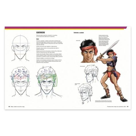 Libro Dibujar y Colorear Caras Animé y Manga Nao Yazawa-3