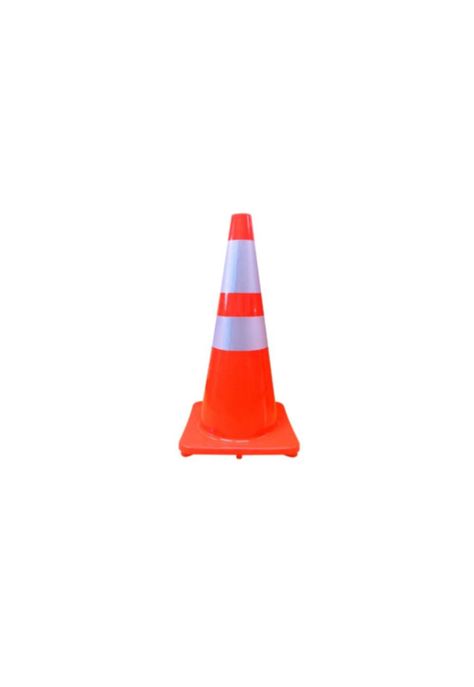 Cono De Seguridad 28  De Pvc, Doble Cinta Reflectante (70cm)-2