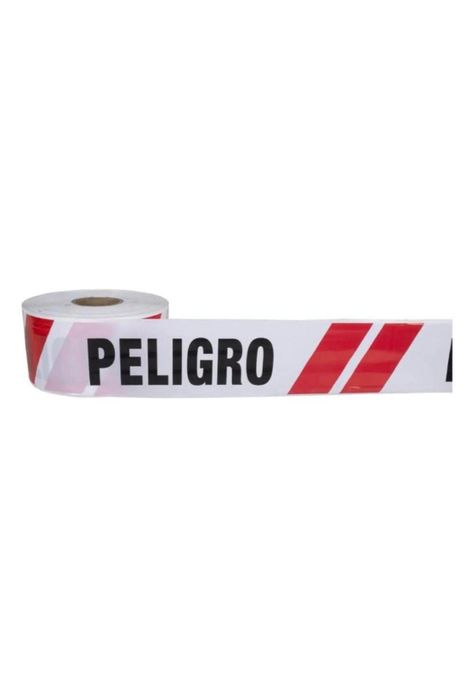 Rollo Cinta Peligro Roja/blanca - 350 Mts-0