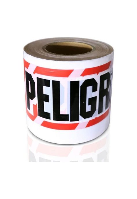 Rollo Cinta Peligro Roja/blanca - 350 Mts-1