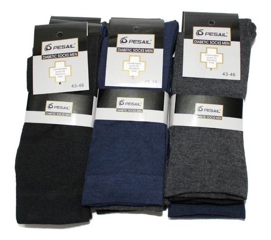 Pack de calcetines para diabéticos pack 24 pares Talla 43-46 -0