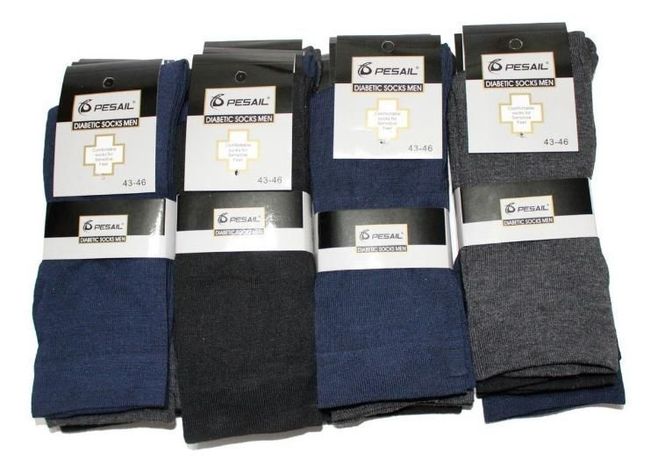 Pack de calcetines para diabéticos pack 24 pares Talla 43-46 -1