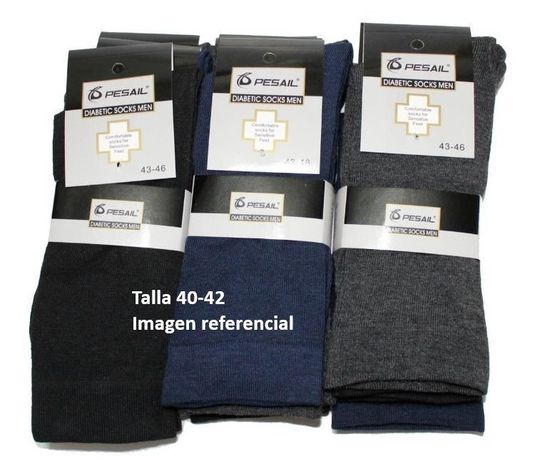 Pack de calcetines para diabéticos pack 24 pares Talla 40-42 -1