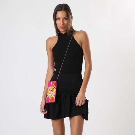 Cartera Mini Bag Garden Fucsia Humana-5