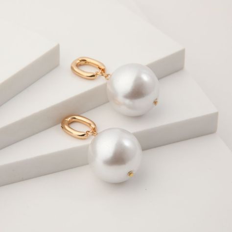Aros Mediano Fashion Pearls 5 Blanco Humana-0