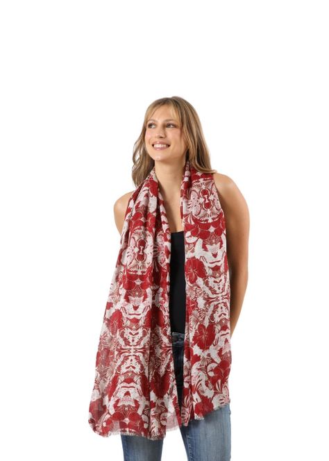 Pañuelo Estampado Glicina Rojo I-D-1