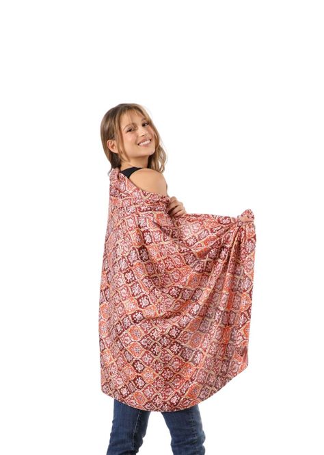 Pañuelo Estampado Elena Rojo Humana-2