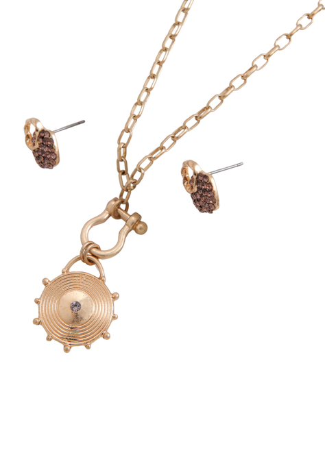 Set Collar Lina Dorado Humana-0
