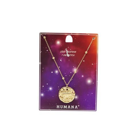 Collar Corto Dorado Zodiac Tauro Humana-0