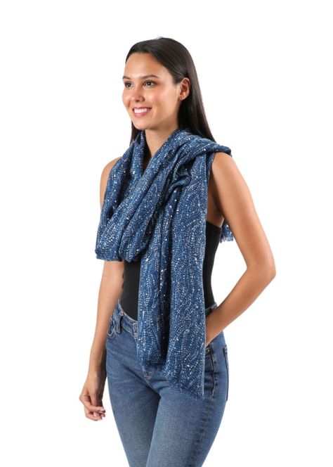 Pañuelo Estampado Nerina Azul I-D-1