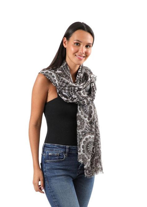Pañuelo Estampado Laburno Gris I-D-1