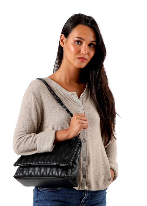 Cartera Cruzada Lupe Negro Humana-4