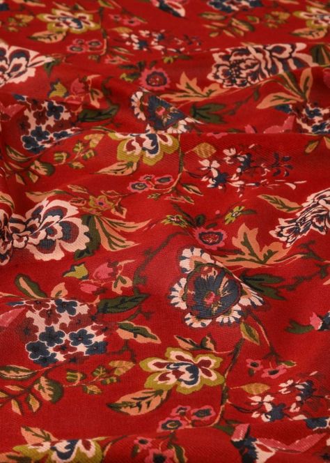 Pañuelo Estampado Damia Rojo Humana-1