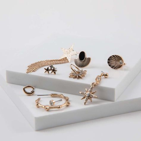 Aros Set Midnight Dorado Humana-0