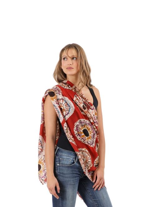 Pañuelo Estampado Drena Rojo Humana-2