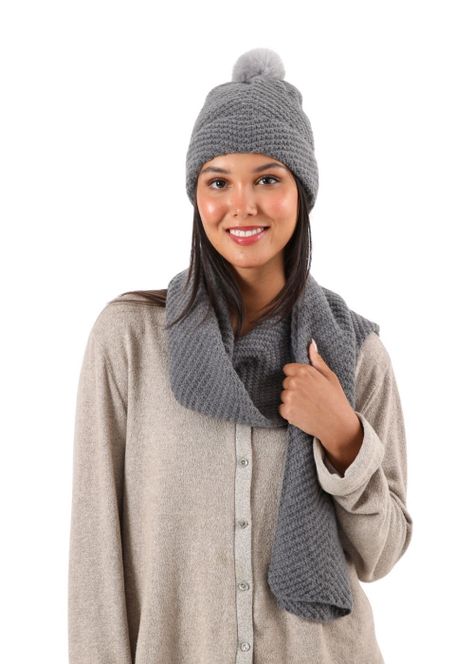 Set Bufanda + Gorro  Mercury Gris I-D-1