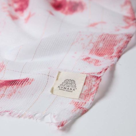 Pañuelo Estampado Algodor Rojo Humana-1