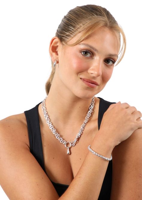 Collar Corto Patricia Plateado Humana-1