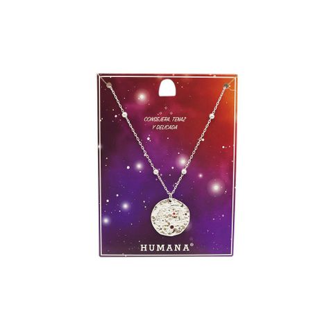 Collar Corto Pleateado Zodiac Libra Humana-0